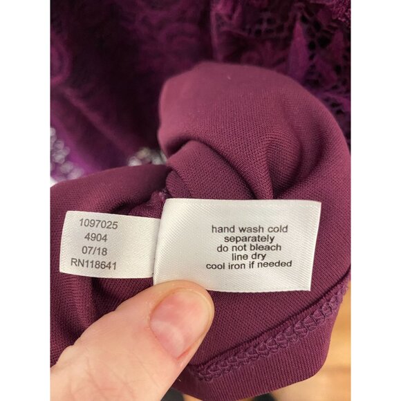 Lane Bryant Lace Bell-Sleeve Dress Plus Size 18/20 Purple - Picture 8 of 8